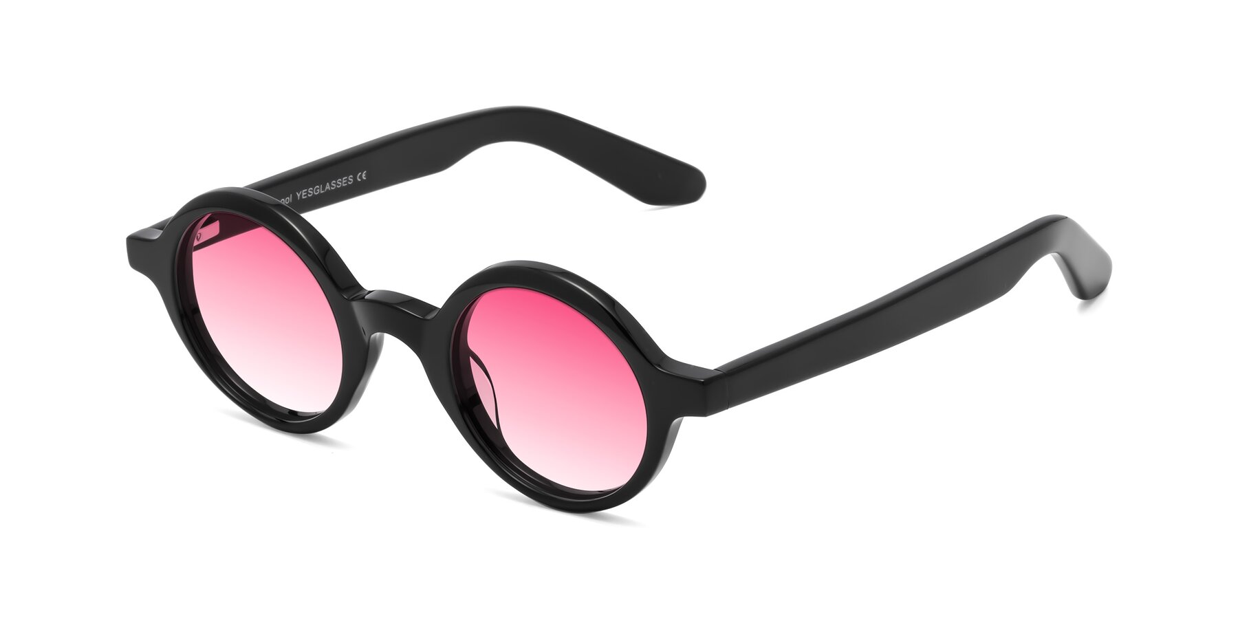 Angle of School in Black with Pink Gradient Lenses