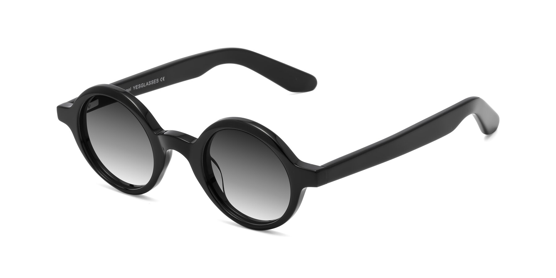 Angle of School in Black with Gray Gradient Lenses