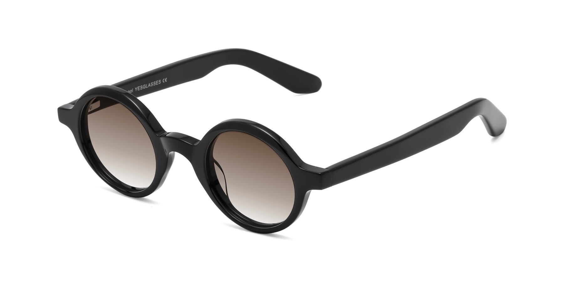 Angle of School in Black with Brown Gradient Lenses