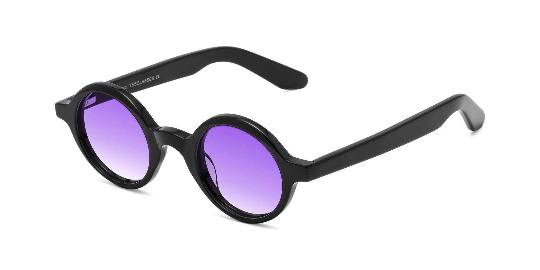 Angle of School in Black with Purple Gradient Lenses