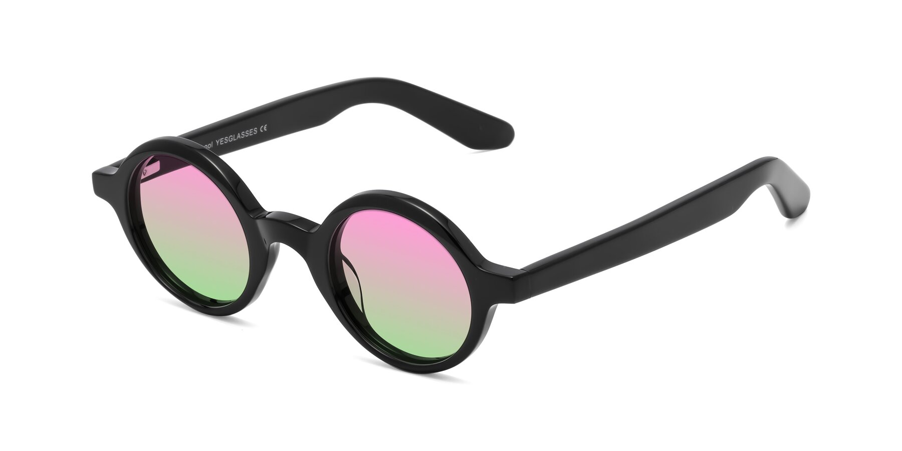 Angle of School in Black with Pink / Green Gradient Lenses