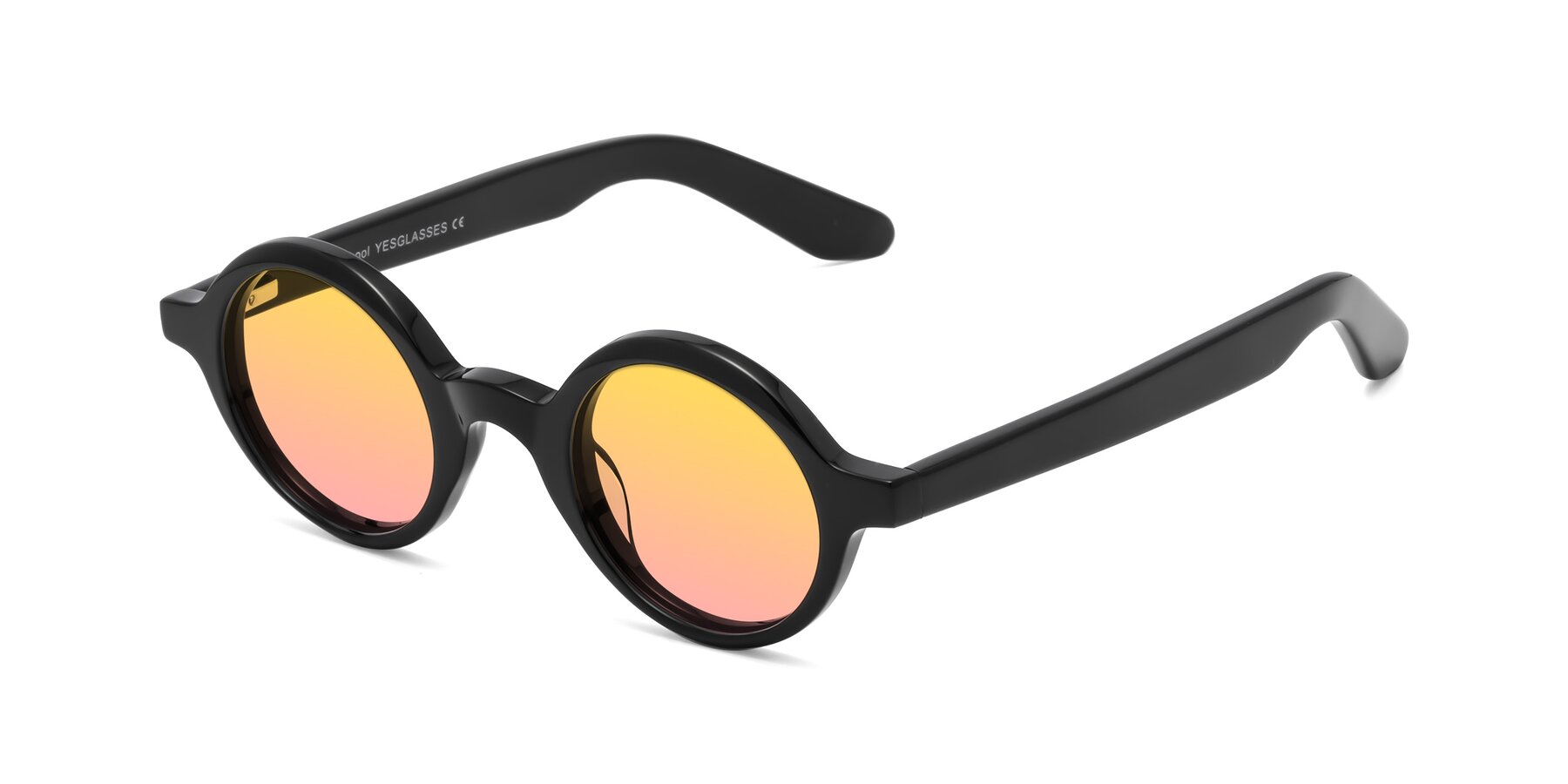 Angle of School in Black with Yellow / Pink Gradient Lenses