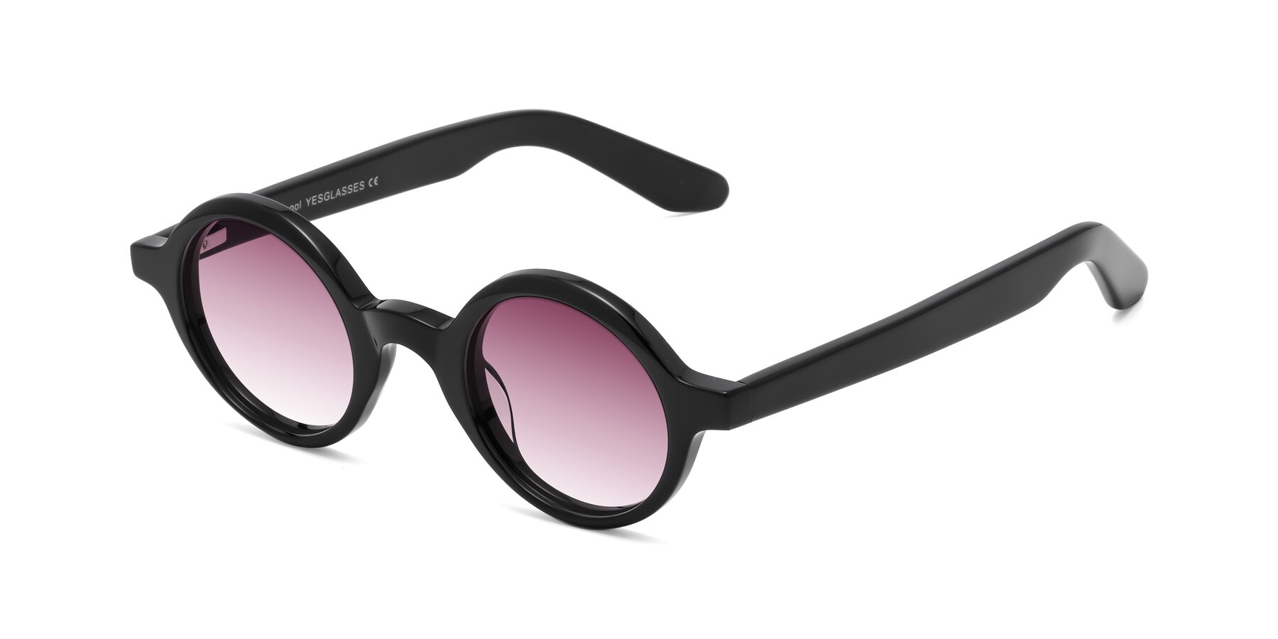 Angle of School in Black with Wine Gradient Lenses