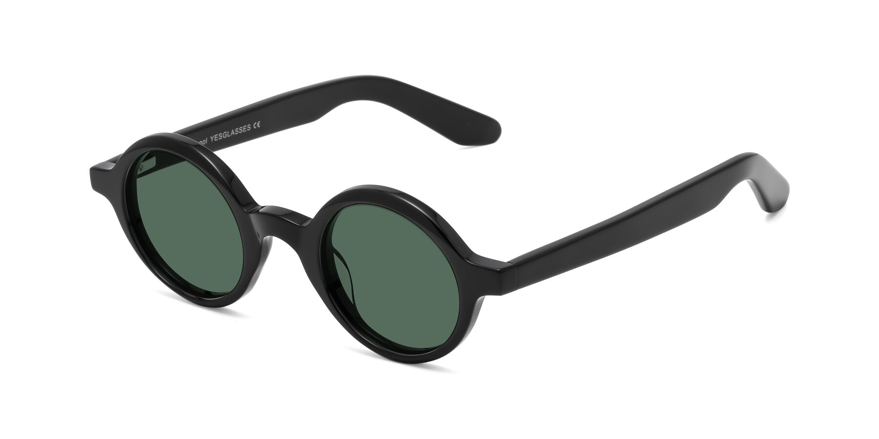 Angle of School in Black with Green Polarized Lenses