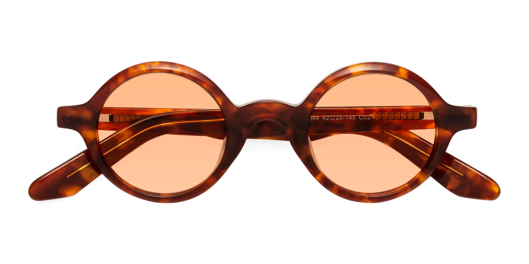 Folded Front of School in Tortoise with Light Orange Tinted Lenses