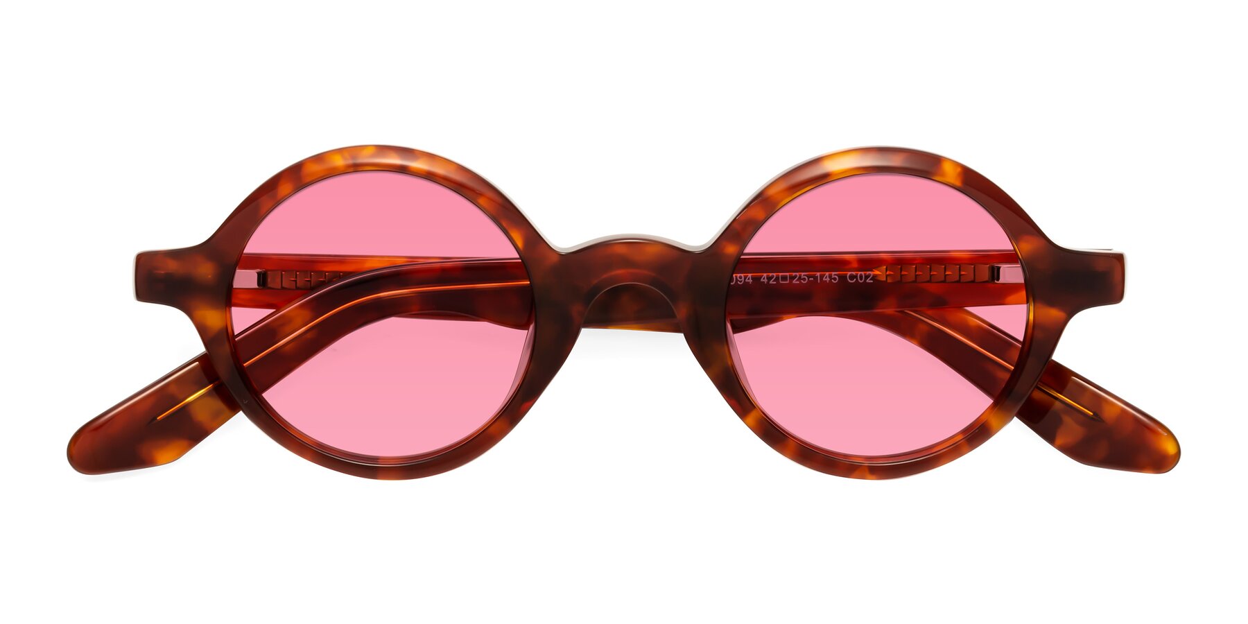 Folded Front of School in Tortoise with Pink Tinted Lenses