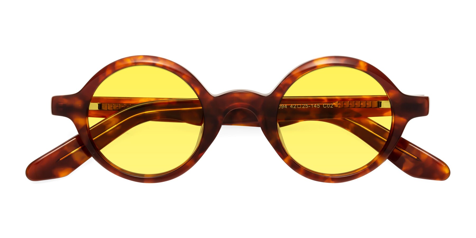 Folded Front of School in Tortoise with Medium Yellow Tinted Lenses