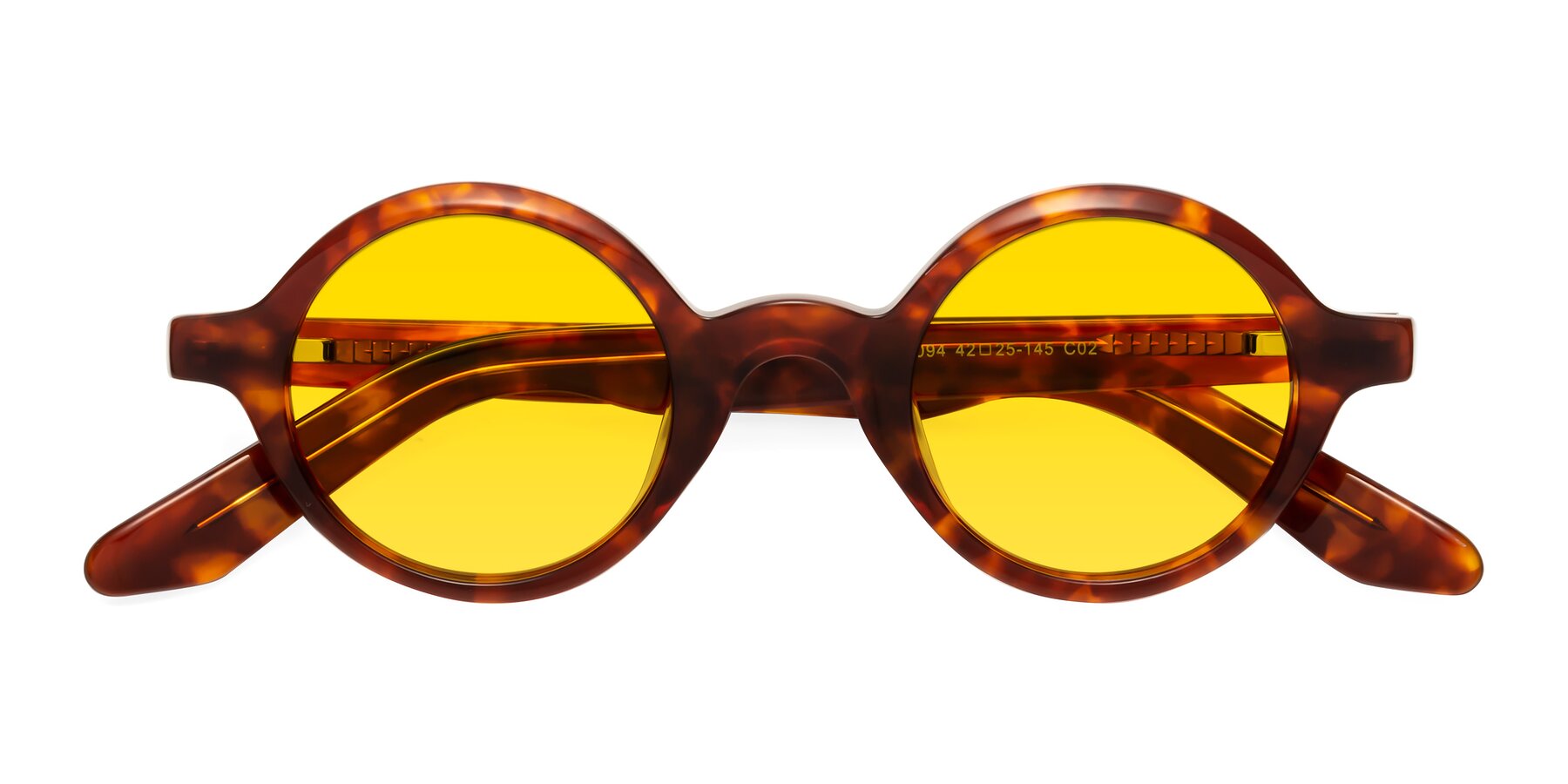 Folded Front of School in Tortoise with Yellow Tinted Lenses