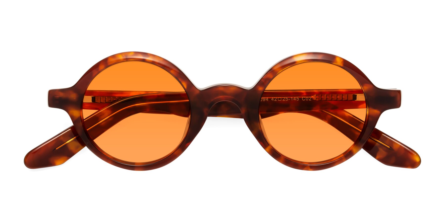 Folded Front of School in Tortoise with Orange Tinted Lenses