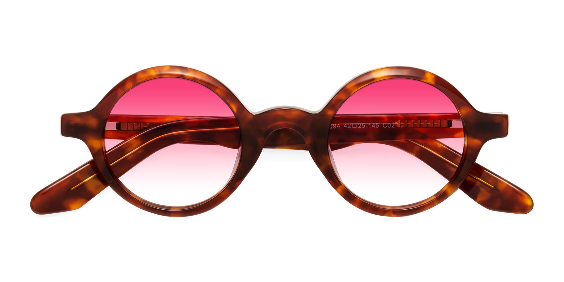 Folded Front of School in Tortoise with Pink Gradient Lenses