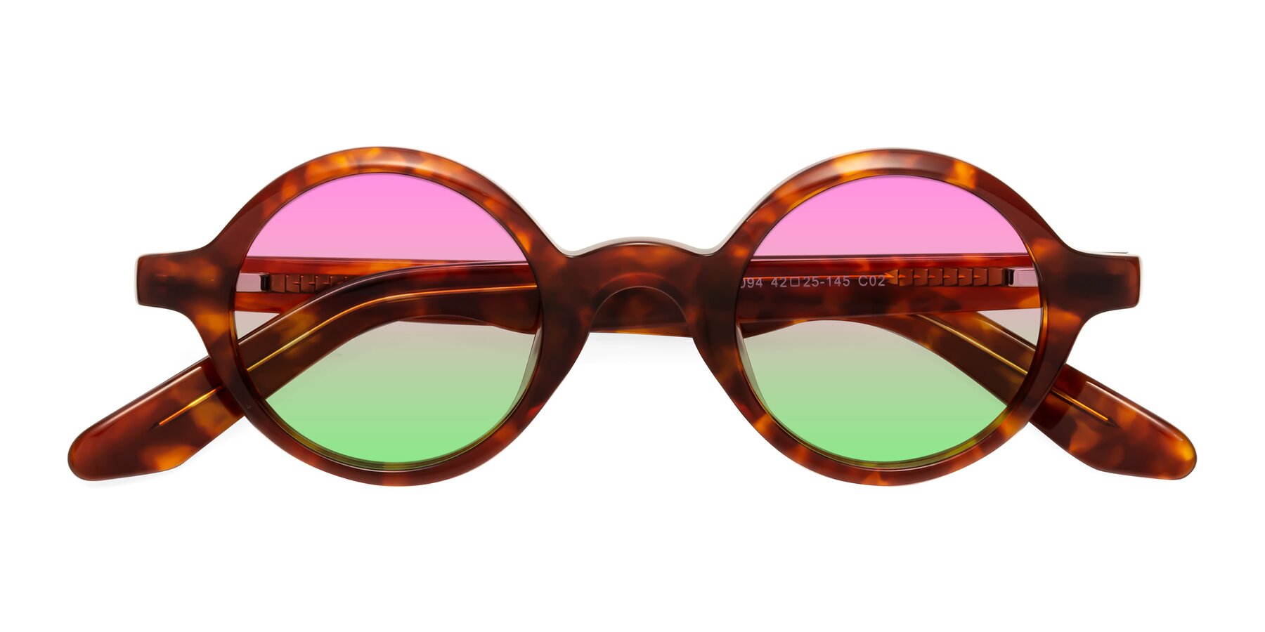 Folded Front of School in Tortoise with Pink / Green Gradient Lenses