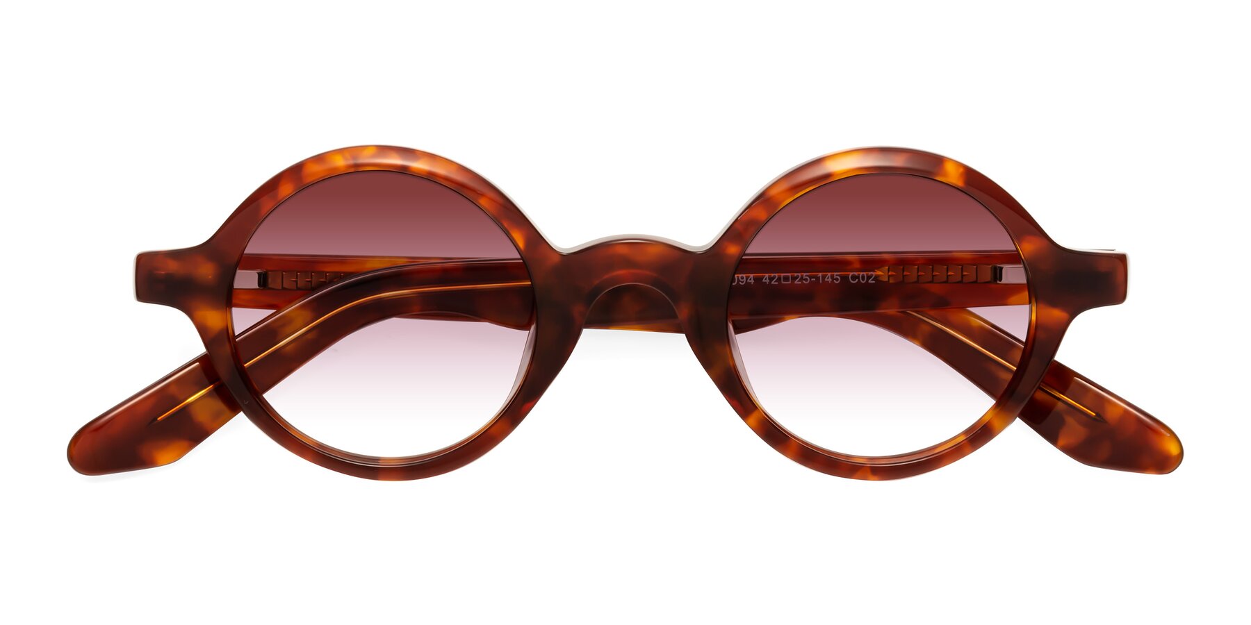 Folded Front of School in Tortoise with Garnet Gradient Lenses