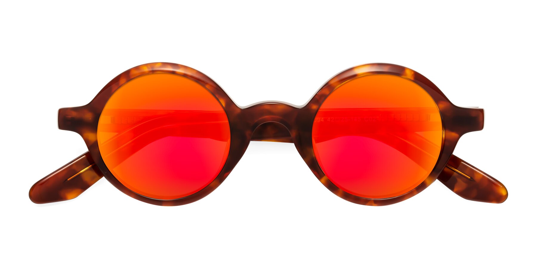 Folded Front of School in Tortoise with Red Gold Mirrored Lenses