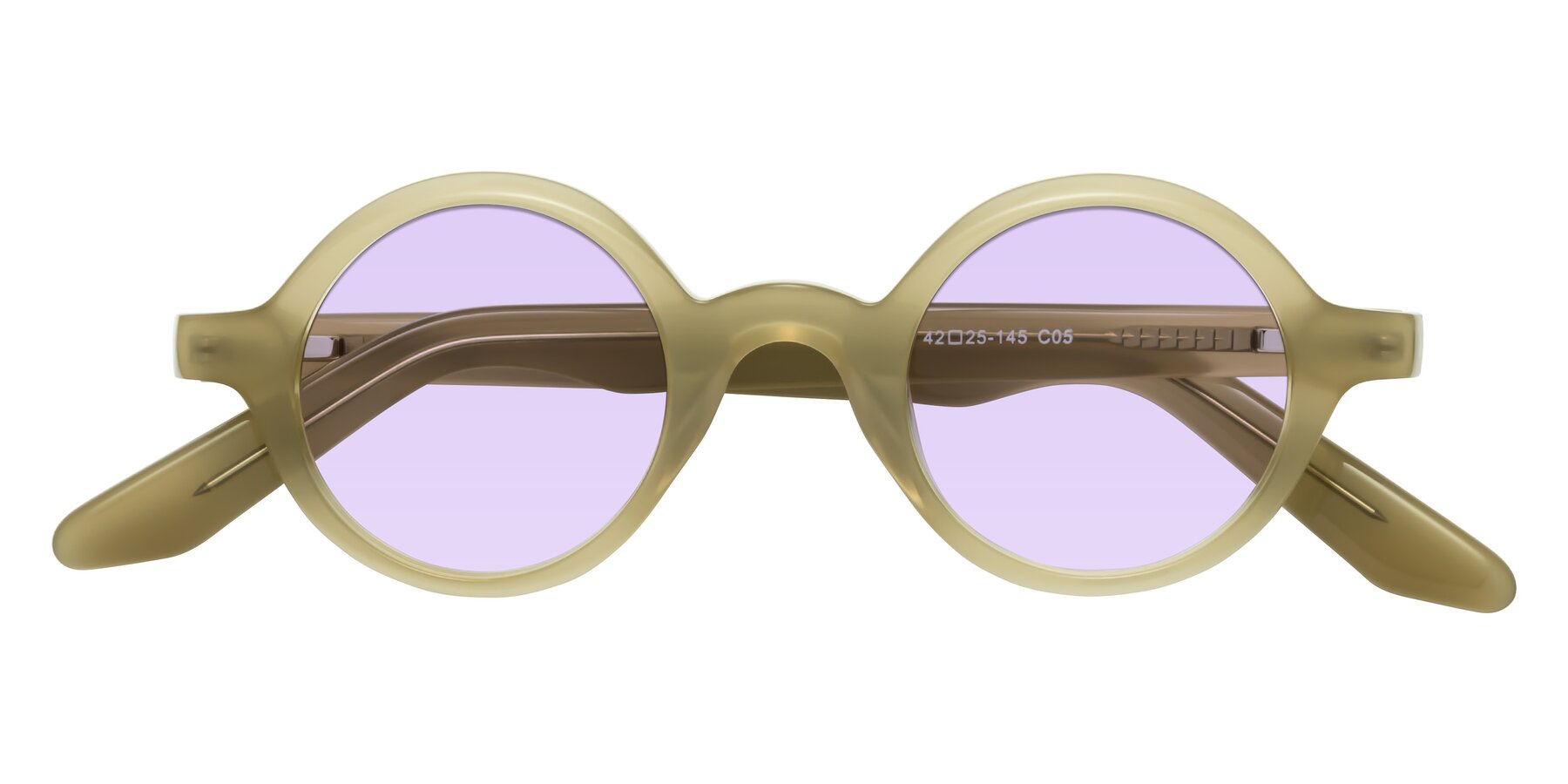 Folded Front of School in Sand with Light Purple Tinted Lenses