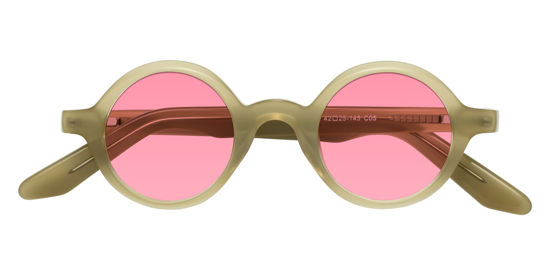 Folded Front of School in Sand with Pink Tinted Lenses