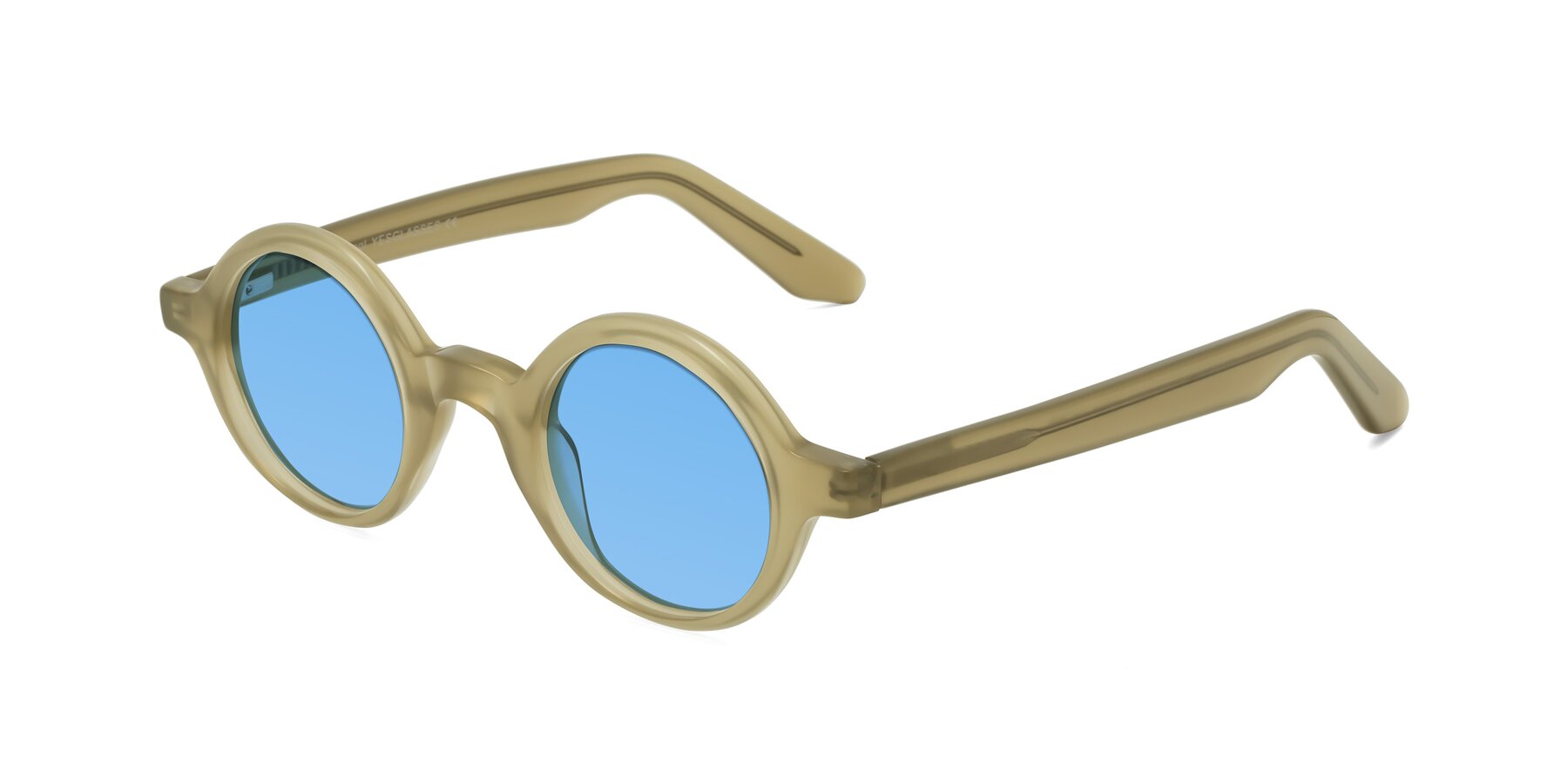 Angle of School in Sand with Medium Blue Tinted Lenses