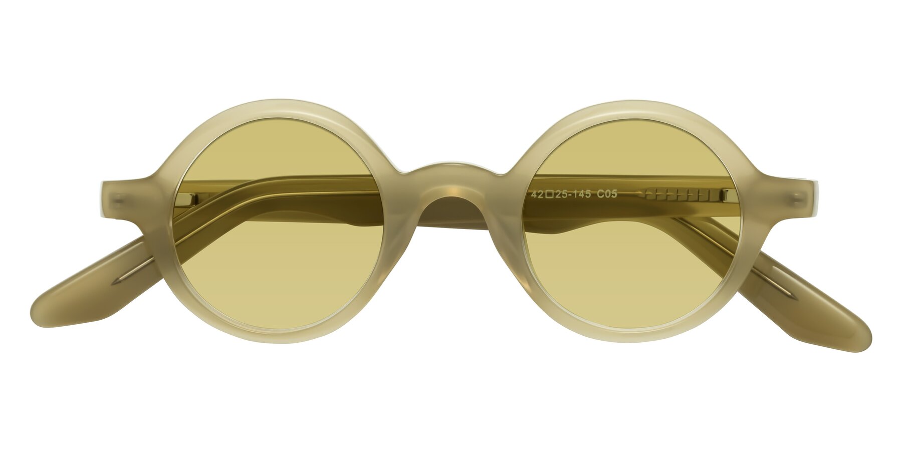 Folded Front of School in Sand with Medium Champagne Tinted Lenses