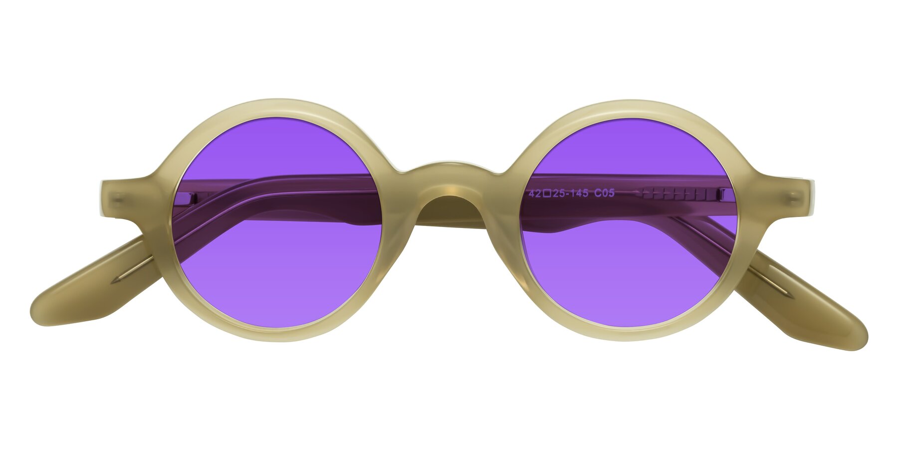 Folded Front of School in Sand with Purple Tinted Lenses