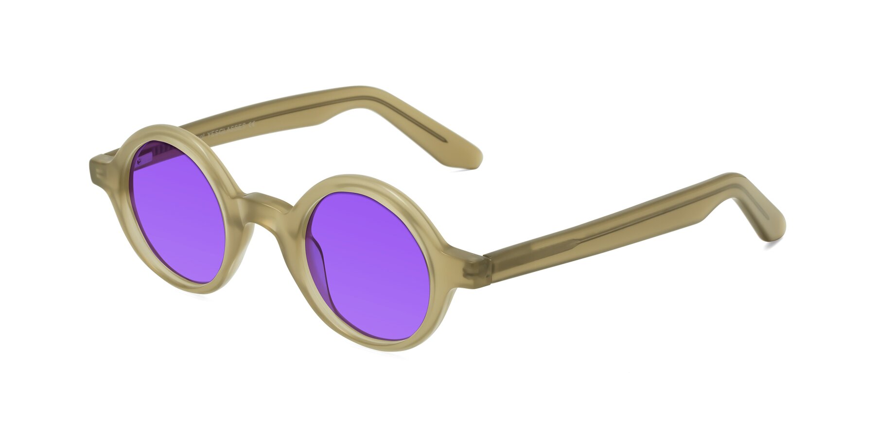 Angle of School in Sand with Purple Tinted Lenses