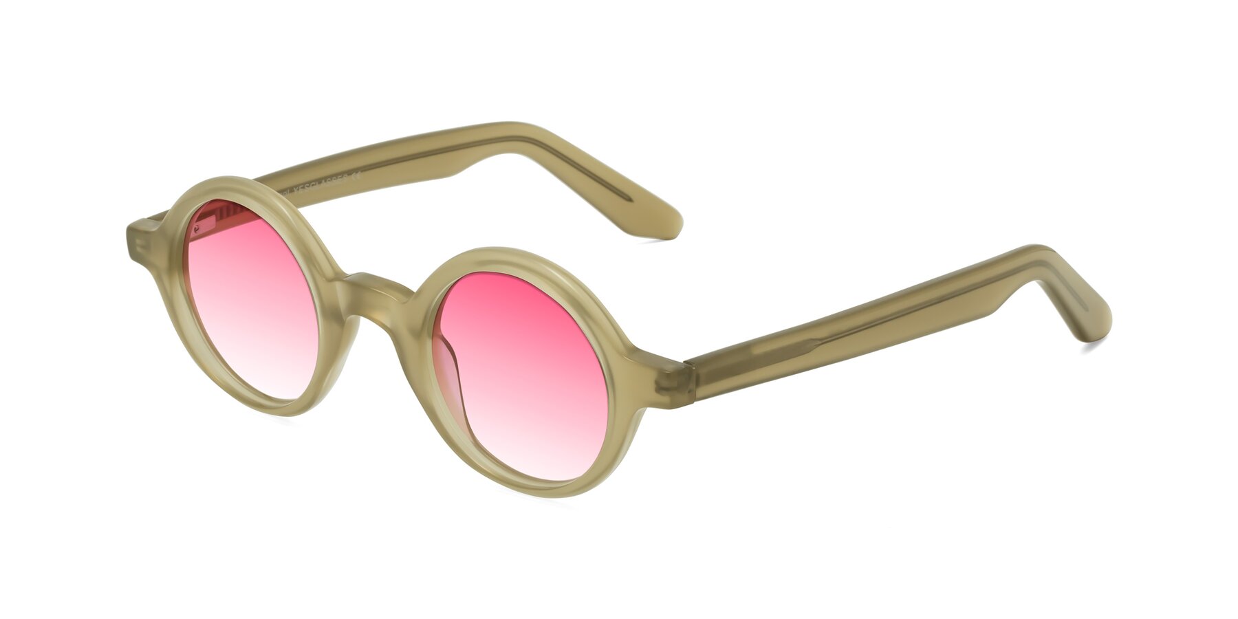 Angle of School in Sand with Pink Gradient Lenses