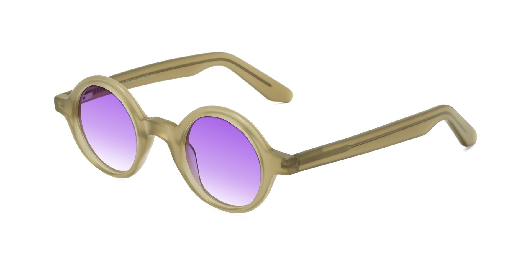 Angle of School in Sand with Purple Gradient Lenses