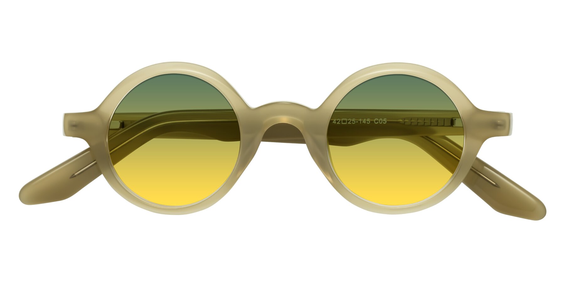 Folded Front of School in Sand with Green / Yellow Gradient Lenses