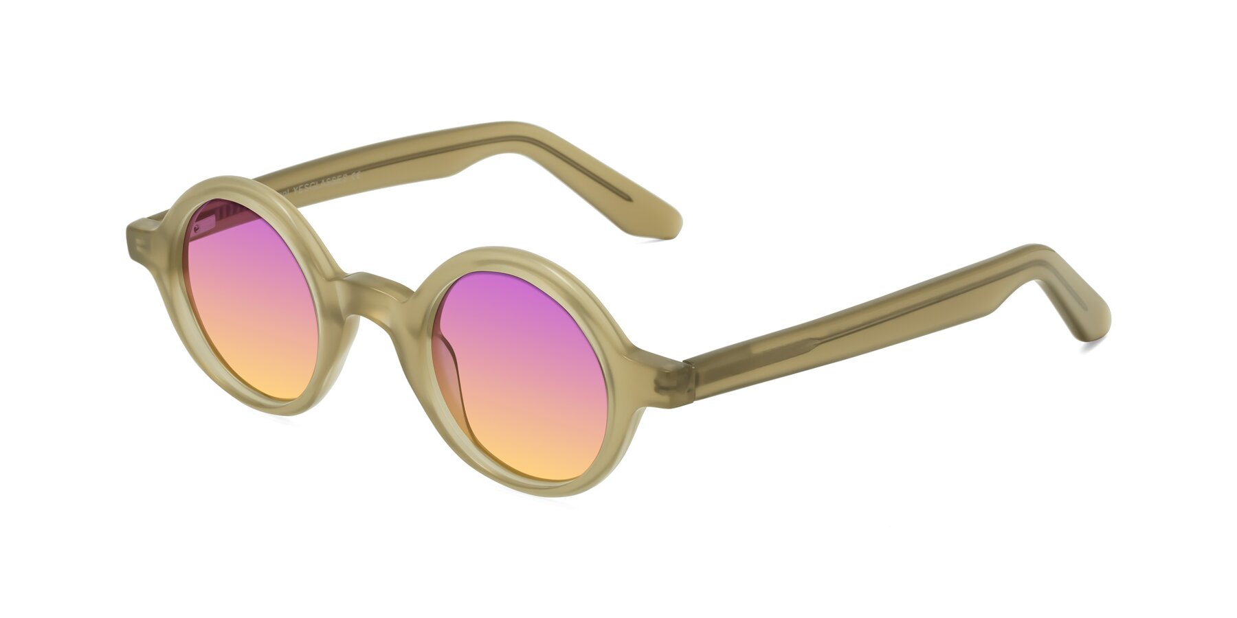 Angle of School in Sand with Purple / Yellow Gradient Lenses