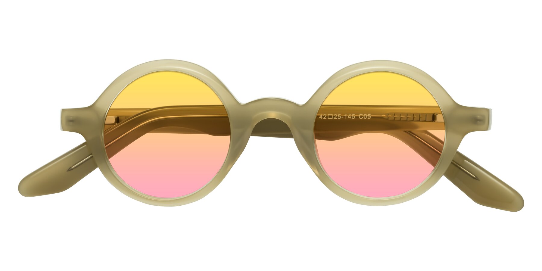 Folded Front of School in Sand with Yellow / Pink Gradient Lenses