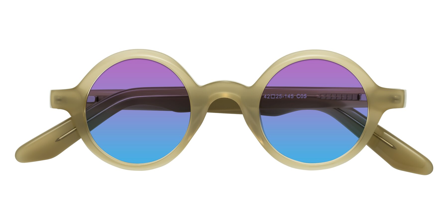 Folded Front of School in Sand with Purple / Blue Gradient Lenses