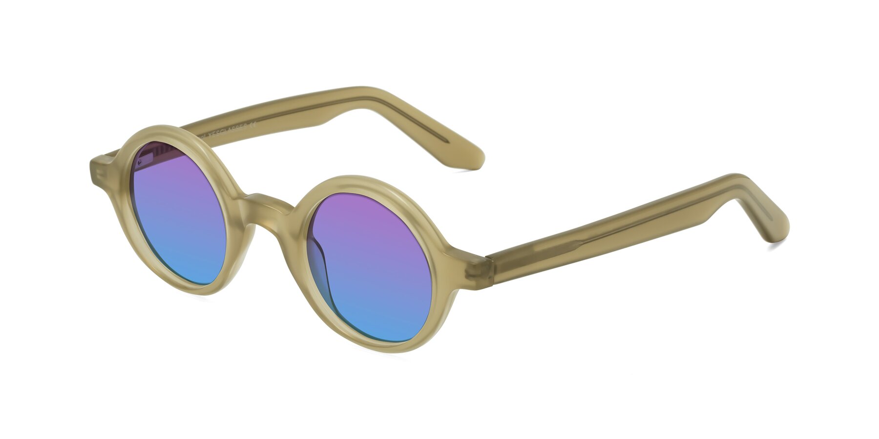 Angle of School in Sand with Purple / Blue Gradient Lenses