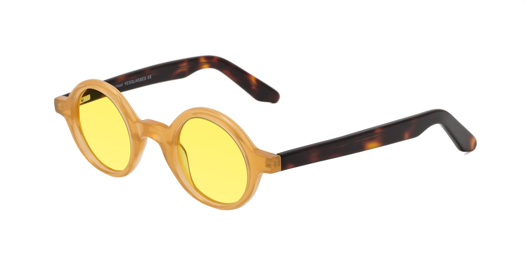 Angle of School in Light Orange with Medium Yellow Tinted Lenses