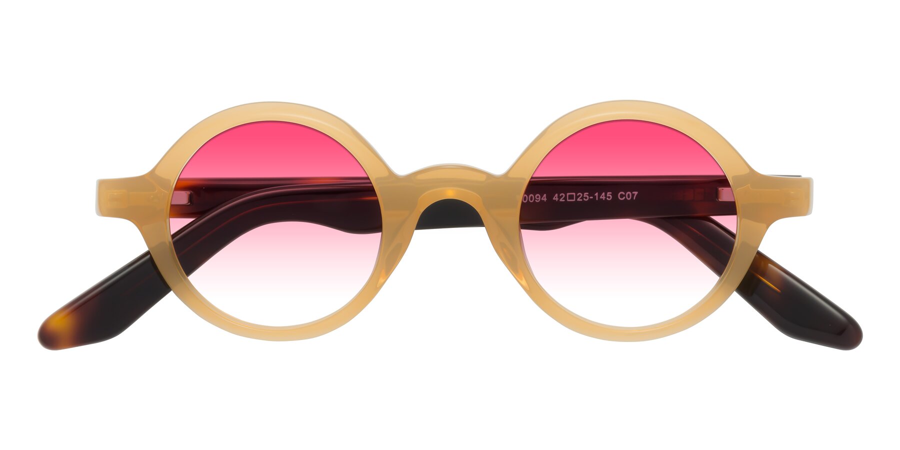 Folded Front of School in Light Orange with Pink Gradient Lenses