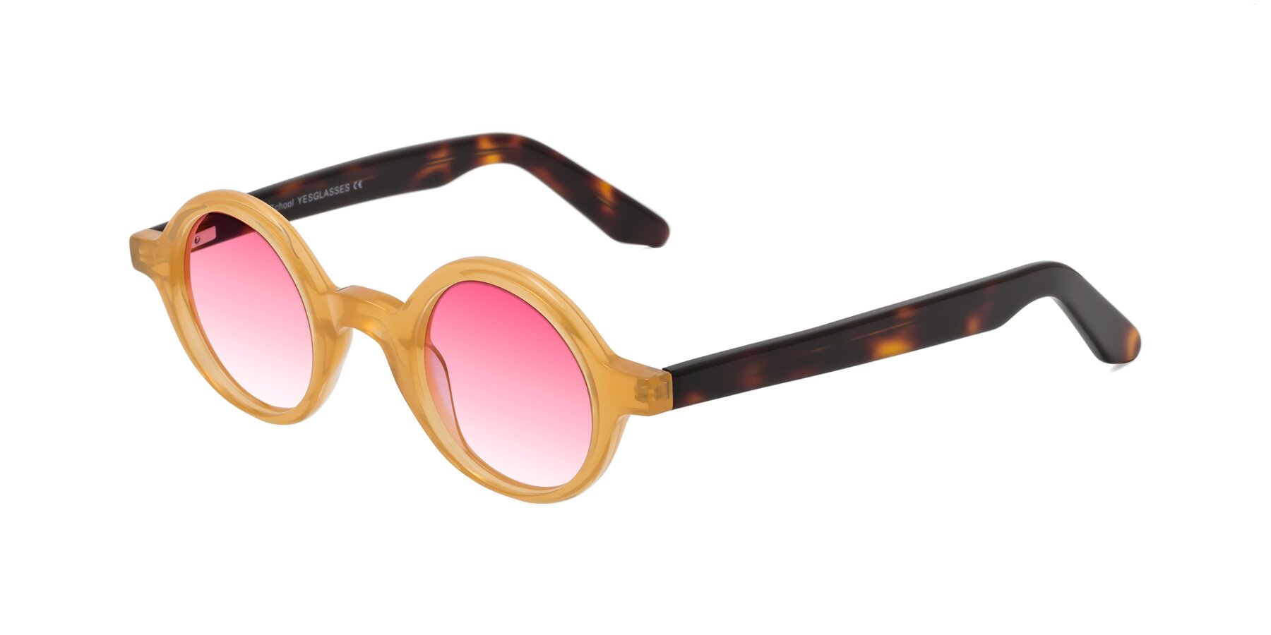 Angle of School in Light Orange with Pink Gradient Lenses