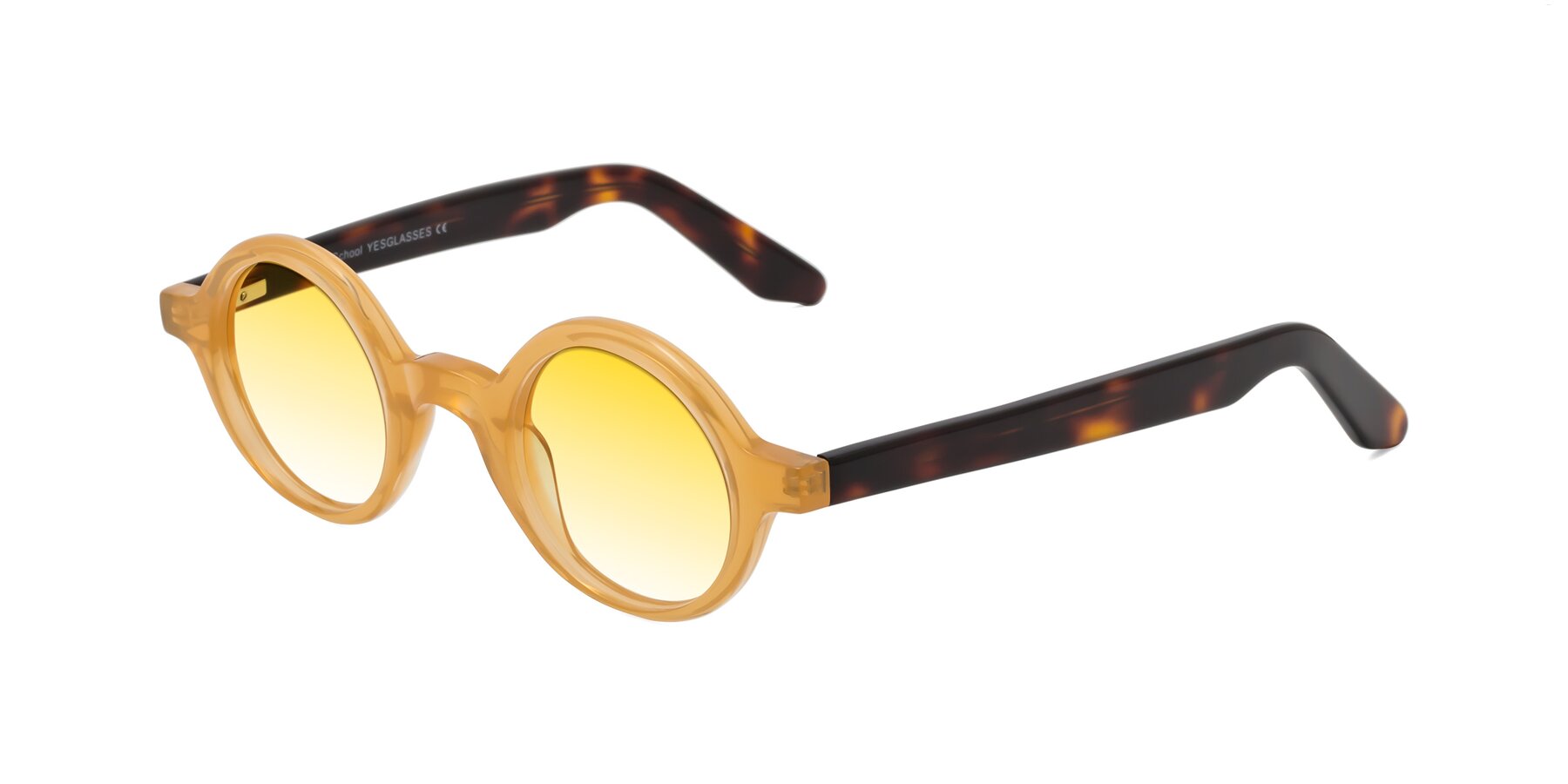 Angle of School in Light Orange with Yellow Gradient Lenses