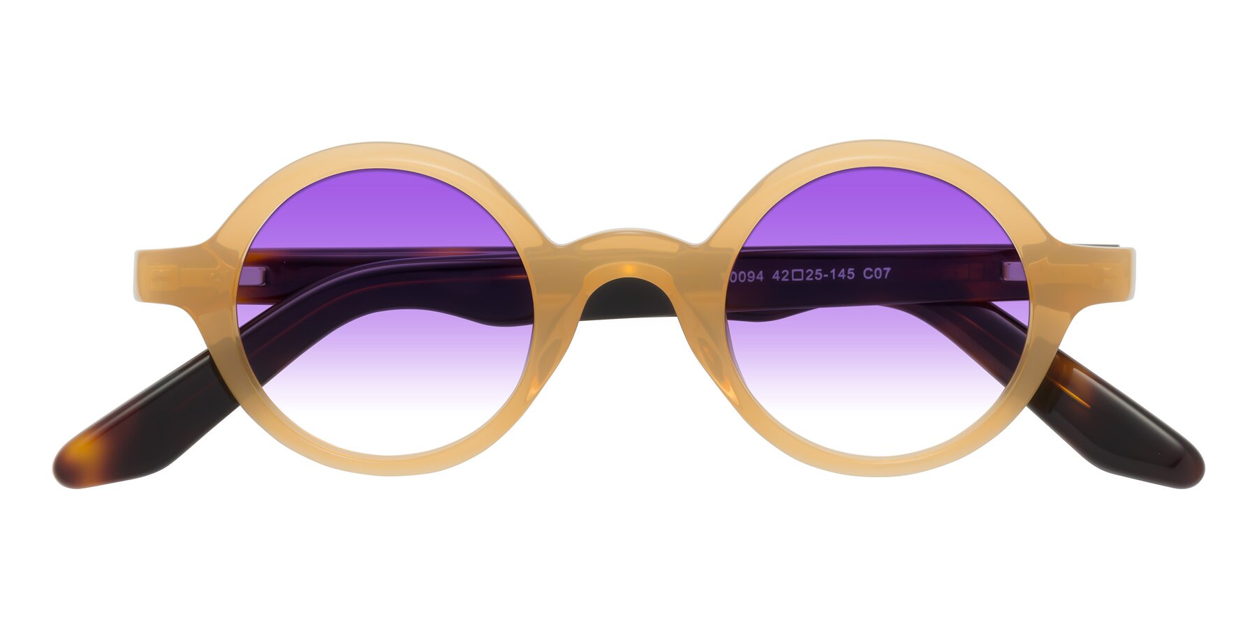 Folded Front of School in Light Orange with Purple Gradient Lenses