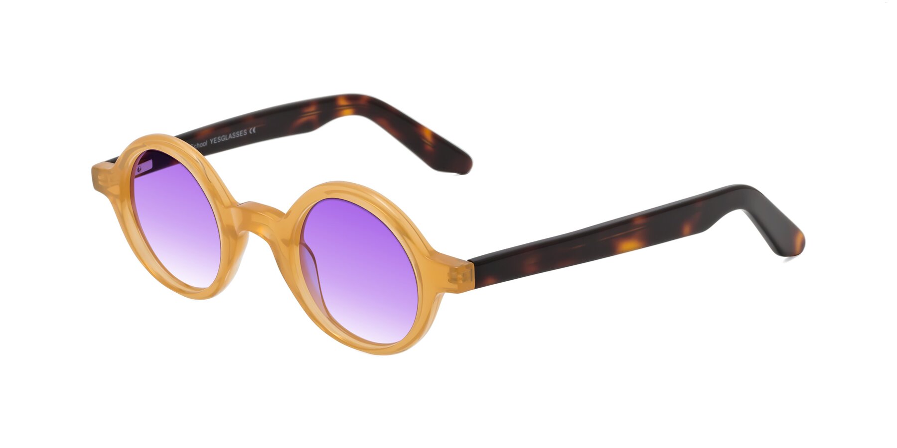 Angle of School in Light Orange with Purple Gradient Lenses