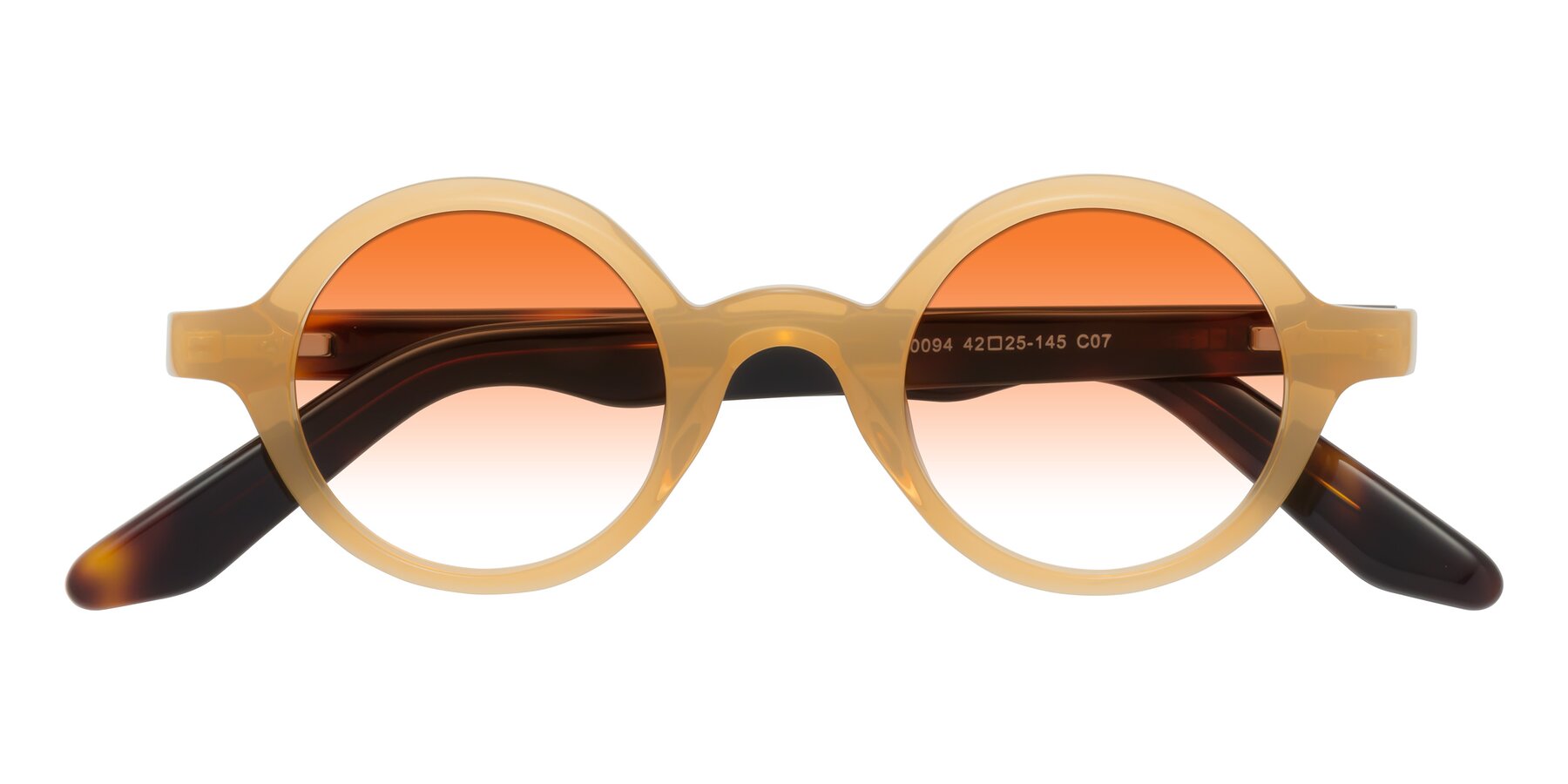 Folded Front of School in Light Orange with Orange Gradient Lenses