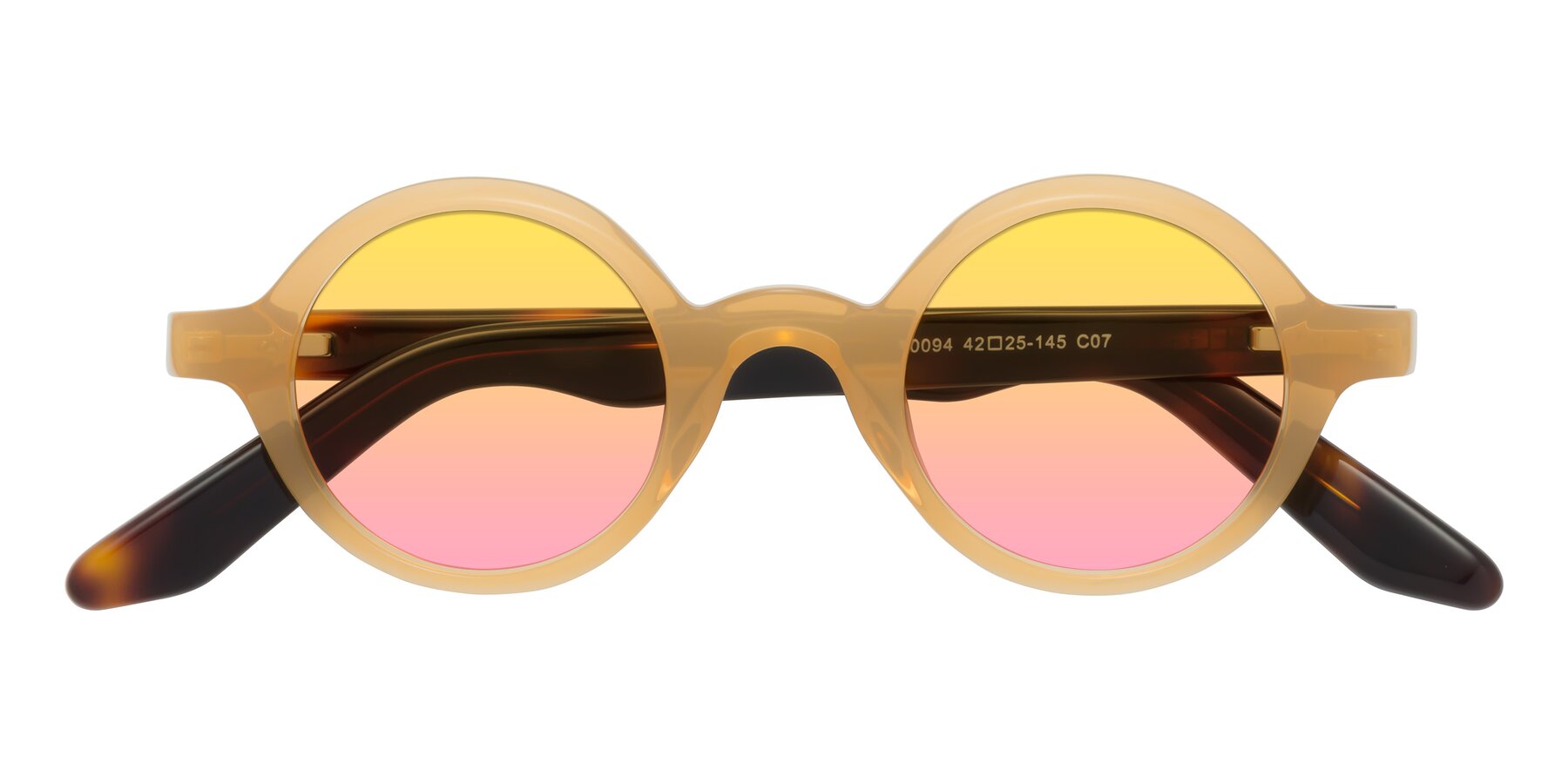 Folded Front of School in Light Orange with Yellow / Pink Gradient Lenses