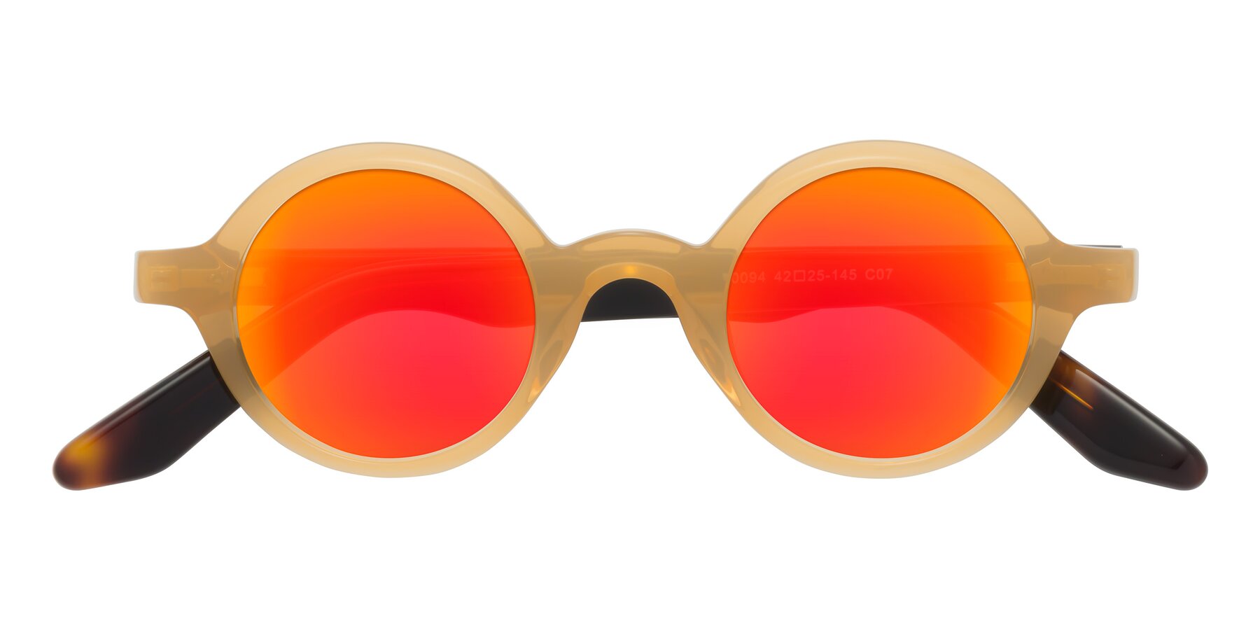 Folded Front of School in Light Orange with Red Gold Mirrored Lenses