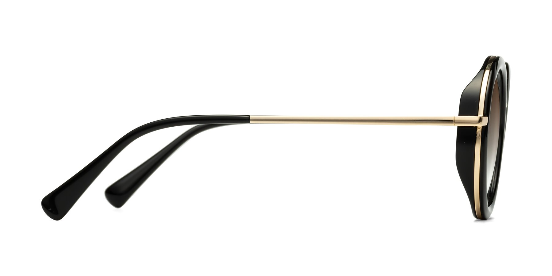 Side of Club in Black-Gold with Brown Gradient Lenses