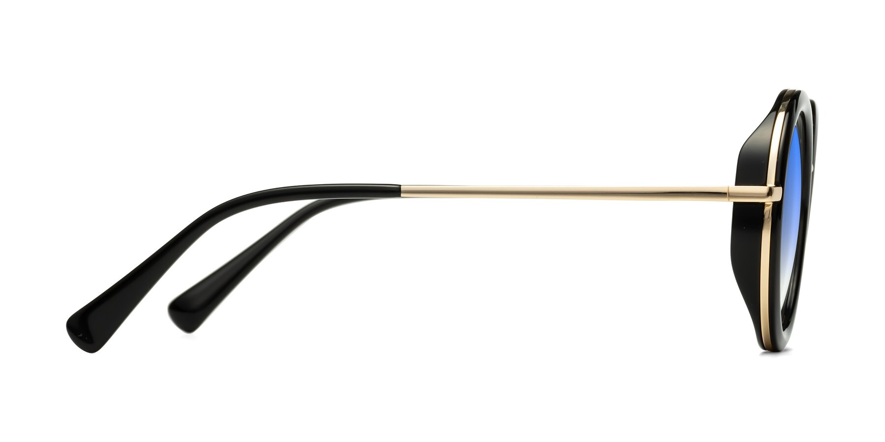 Side of Club in Black-Gold with Blue Gradient Lenses