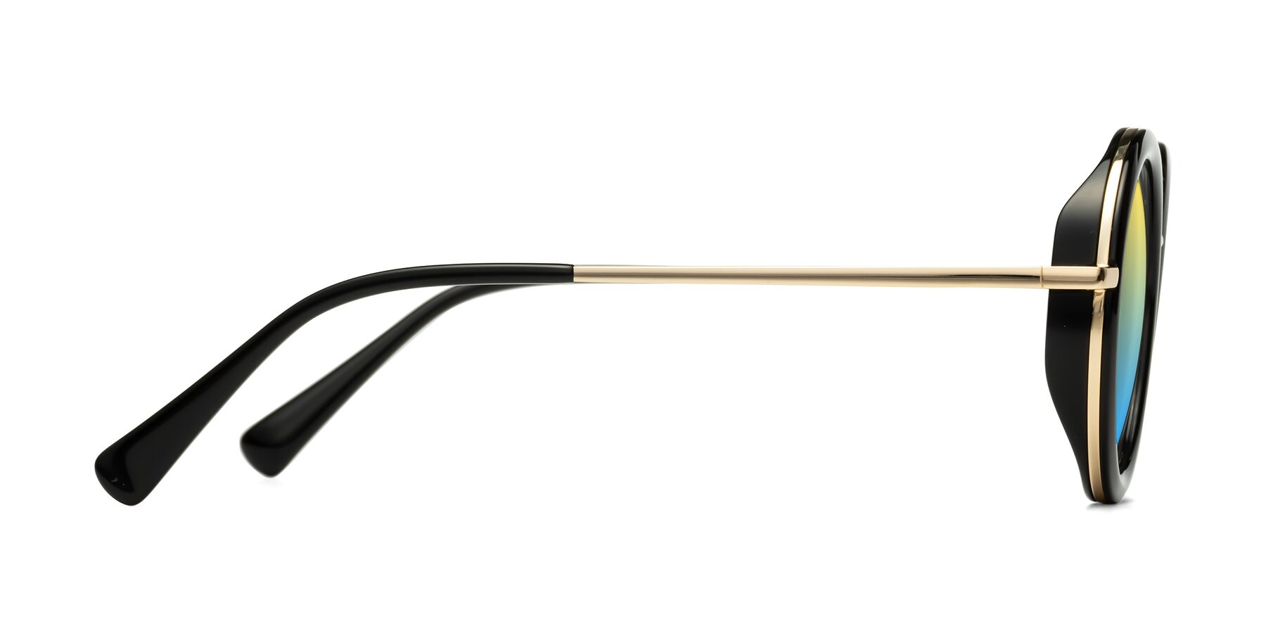 Side of Club in Black-Gold with Yellow / Blue Gradient Lenses