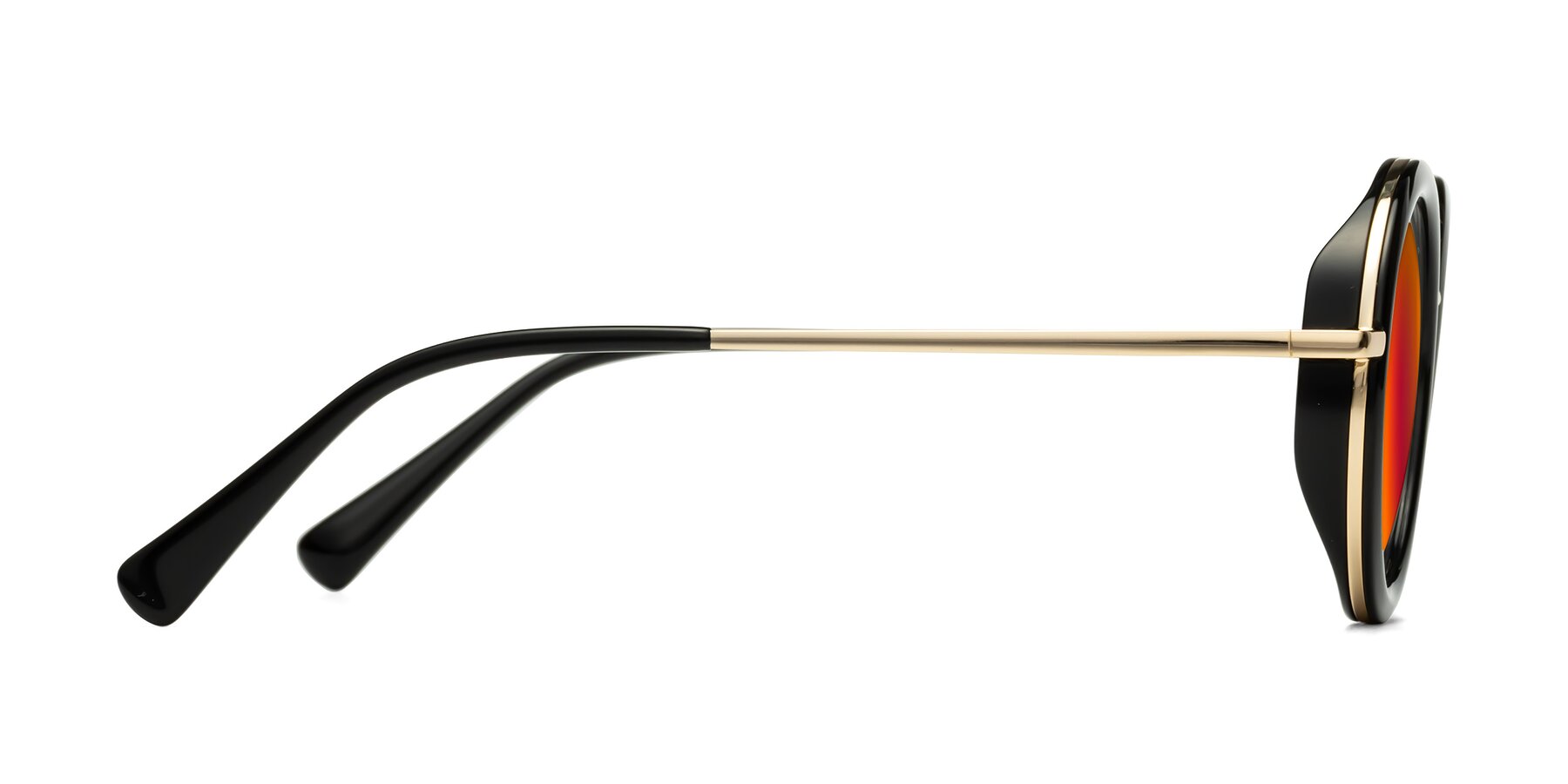 Side of Club in Black-Gold with Red Gold Mirrored Lenses