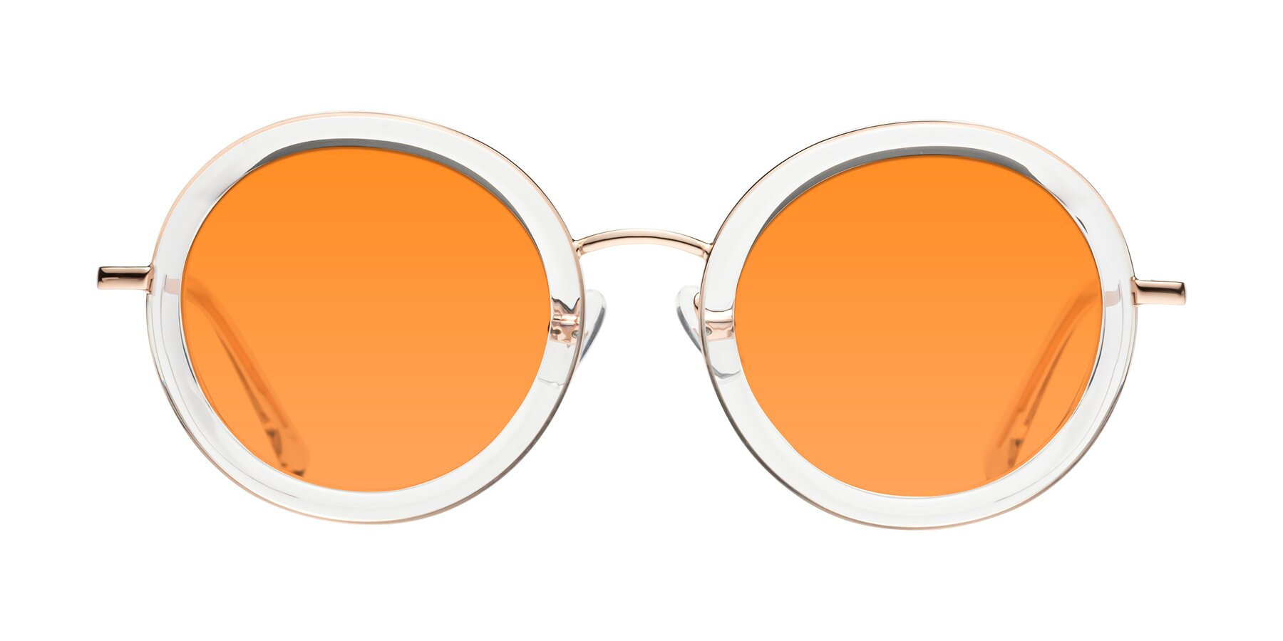 Club - Clear / Rose Gold Sunglasses