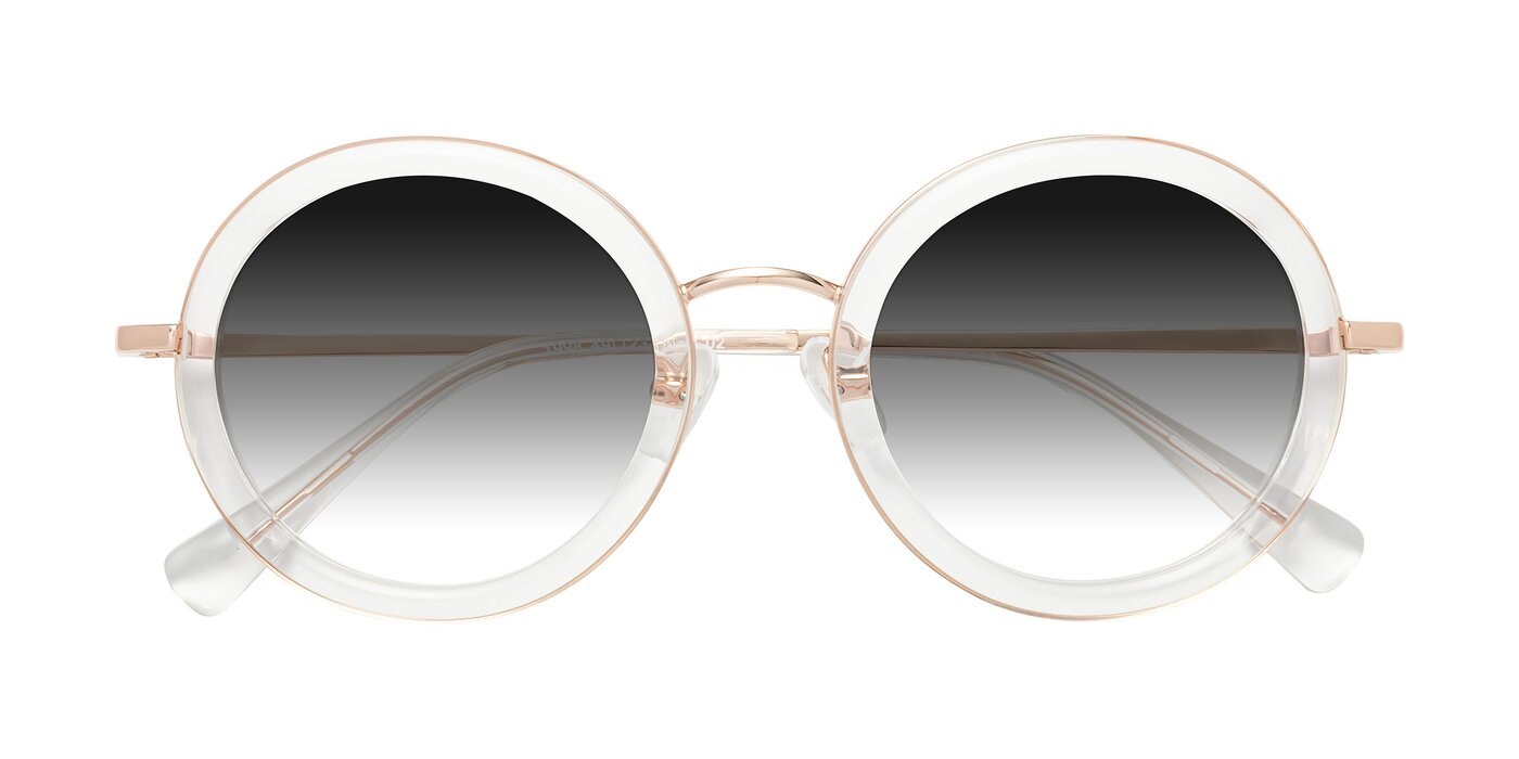Club - Clear / Rose Gold Gradient Sunglasses