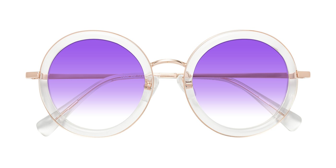 Club - Clear / Rose Gold Gradient Sunglasses