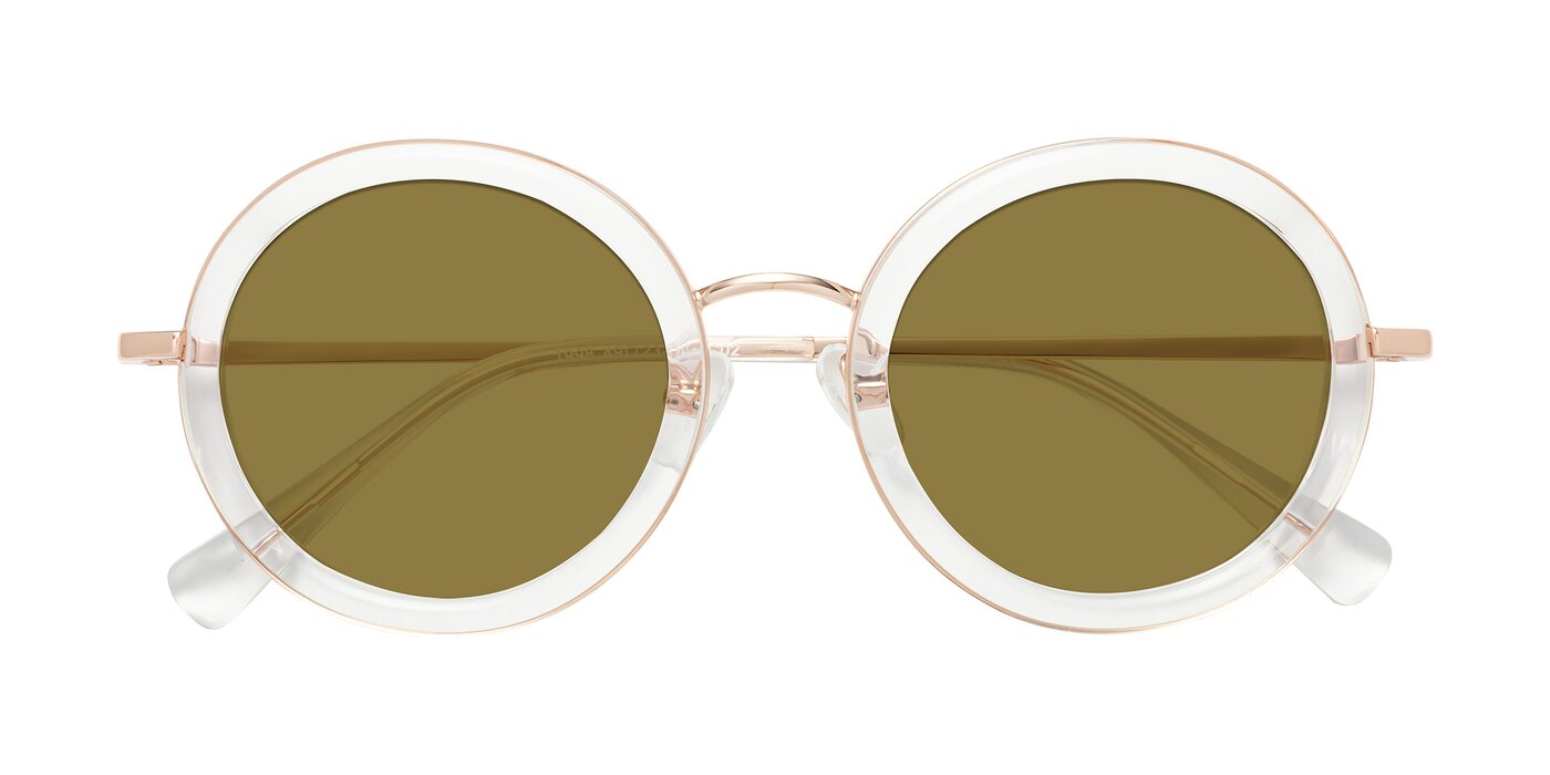 Club - Clear / Rose Gold Polarized Sunglasses
