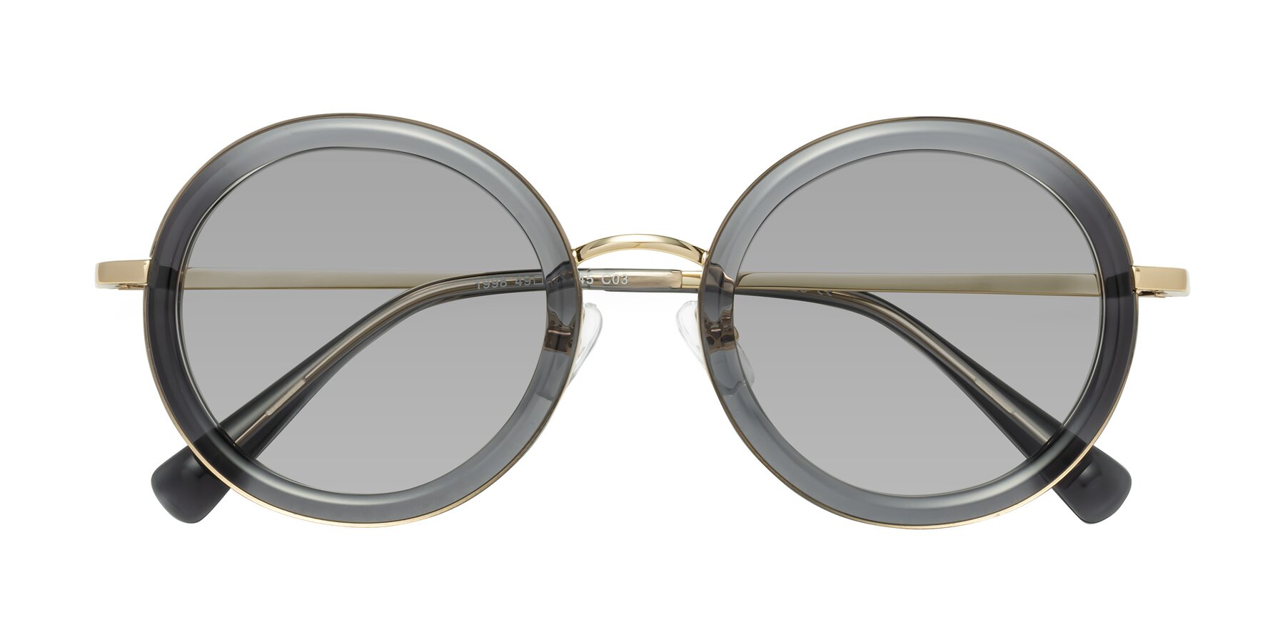 Folded Front of Club in Gray-Gold with Light Gray Tinted Lenses