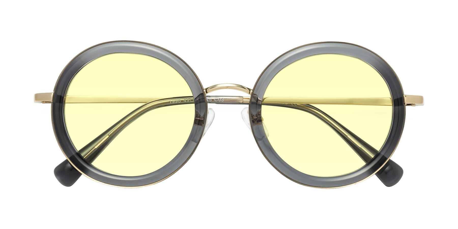 Folded Front of Club in Gray-Gold with Light Yellow Tinted Lenses