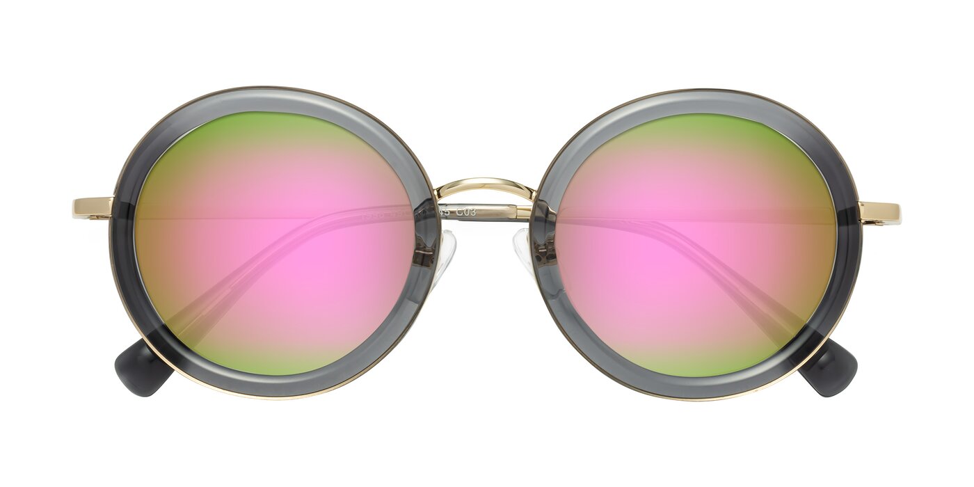 Club - Gray / Gold Flash Mirrored Sunglasses